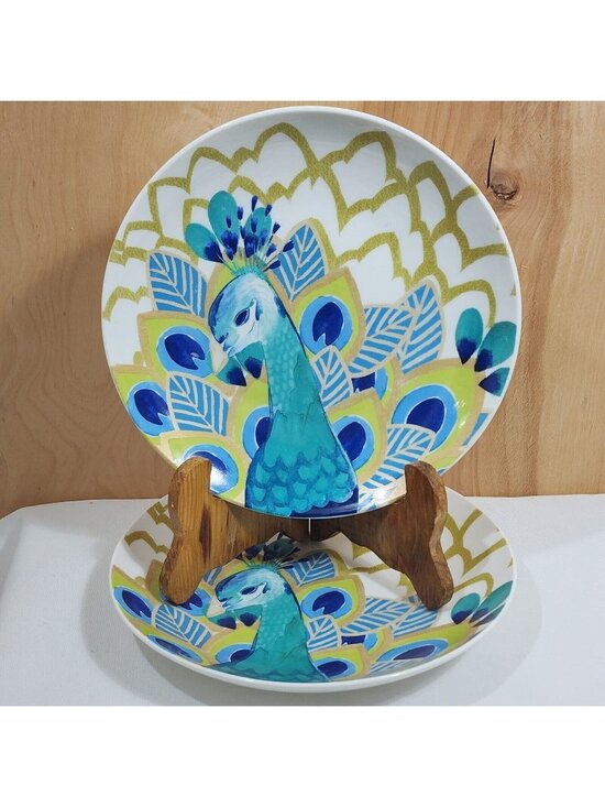 Anthropologie Other - Stephanie Ryan Pavo Peacock Salad Plate 8" Ceramic Dinnerware 2014